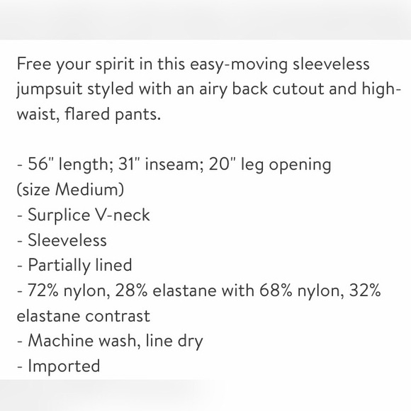 NWT • Free People FP Movement High Beams Jumpsuit • women’s medium - Picture 8 of 12